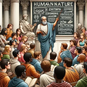 De acordo com Aristóteles: O que caracteriza o ser humano?